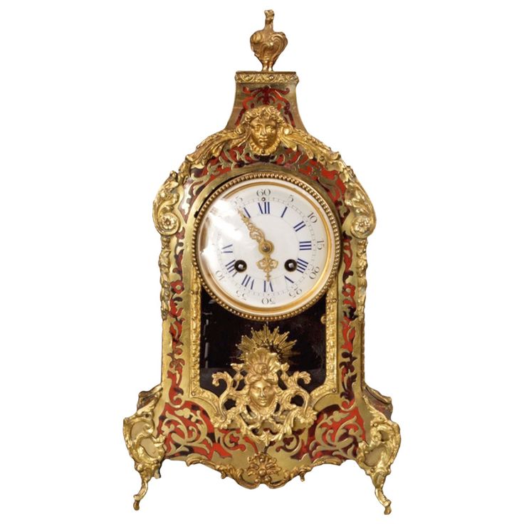 19th Century French Third Empire Mantle Clock in the Manner of André Boulle