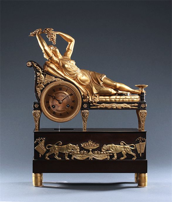 Early 19th Century French Empire gilt and pantinated bronze ‘A la Bacchante Al...