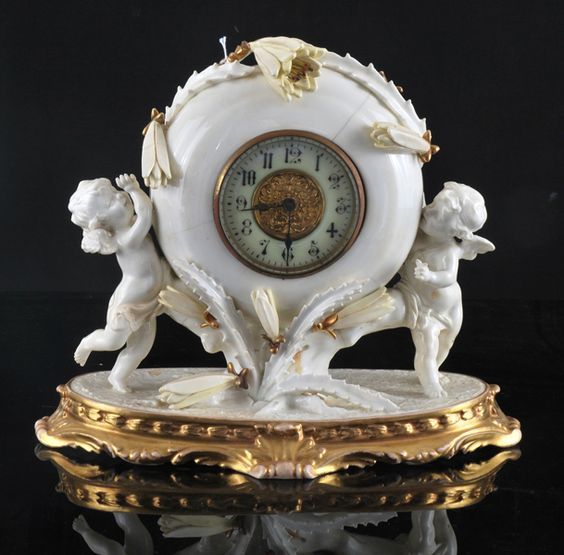 Moore Brothers Porcelain Clock late 1800s