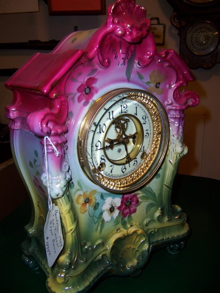 Ansonia La Tosca Porcelain China Clock Beautiful | eBay