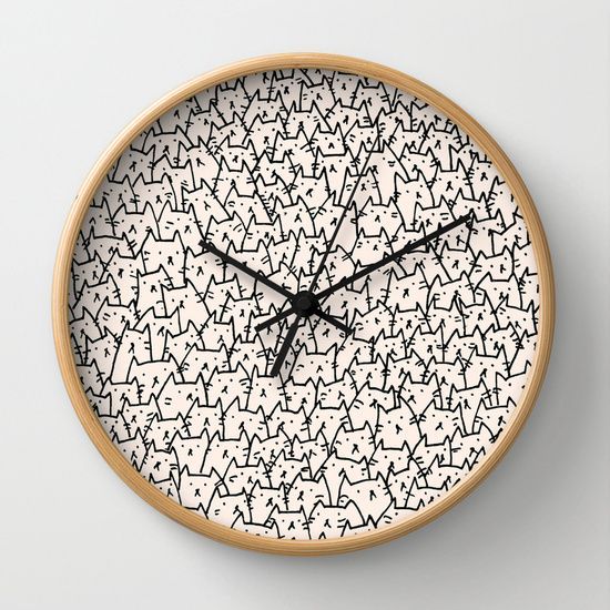 Because cats. Always. :: A Lot of Cats Wall Clock