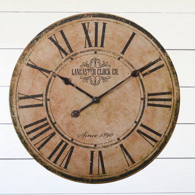 Distressed Round Wall Clock