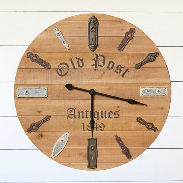 Old Post Pallet Wood Wall Clock