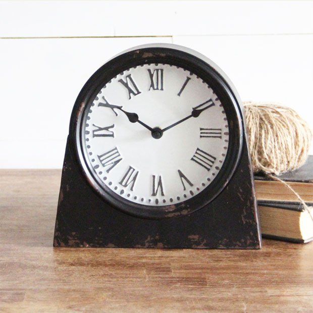 Press Tin Tabletop Clock