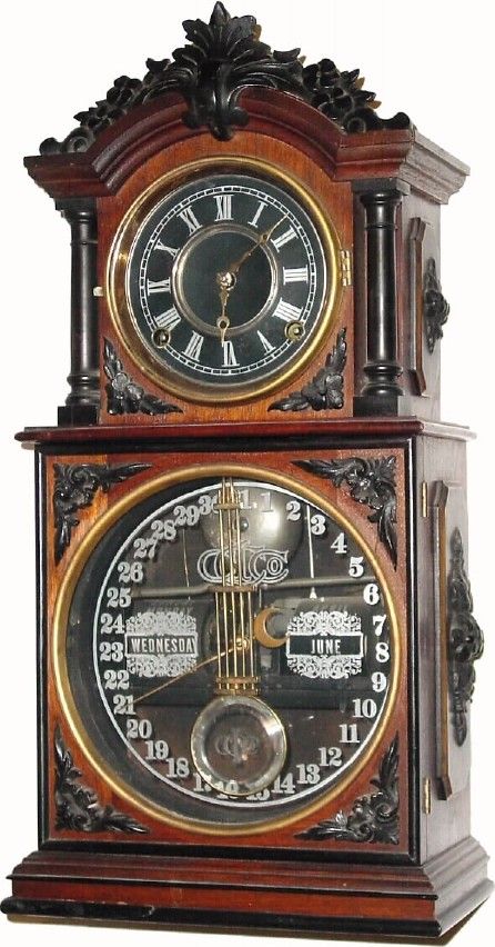 Ithaca Calendar Clock Company Parlor Calendar No. 3 1/2 ca 1885