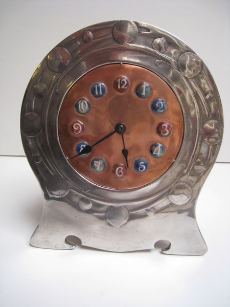 Tudric Pewter Clock designed by Archibald Knox for Liberty & Co.
