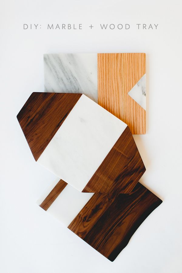 marble + wood cheese board tray | DIY by coco+kelley