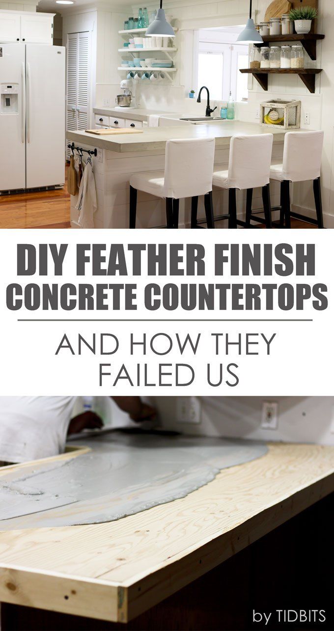 Decor Hacks Diy Feather Finish Concrete Countertops And How
