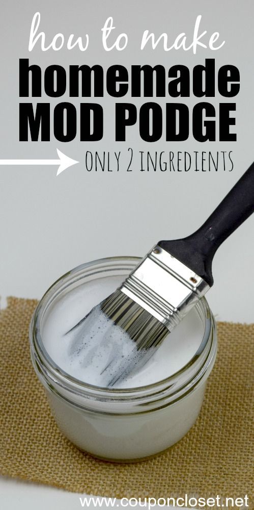 How to make Homemade Mod Podge -with only 2 ingredients. 1 bottle of 