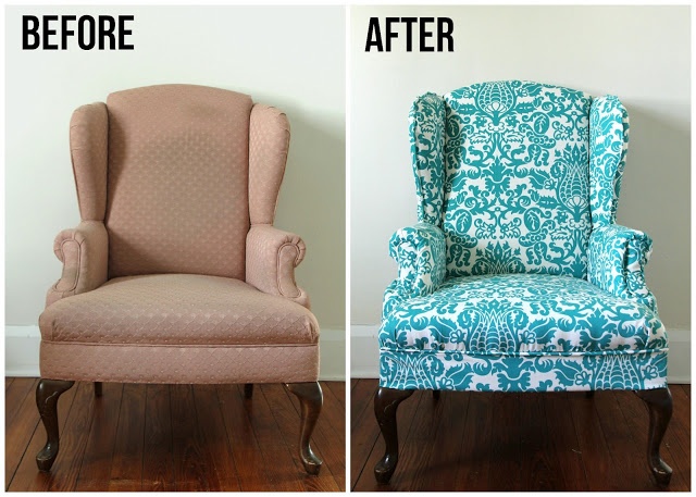 Lovely Little Life: DIY Upholstered Wingback Chair