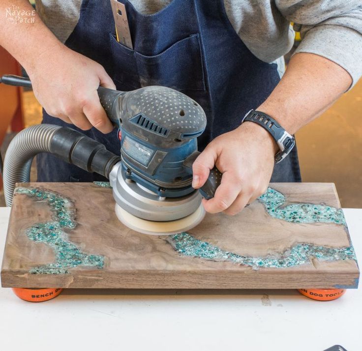 How to Make a Cheese Board with Turquoise Inlay