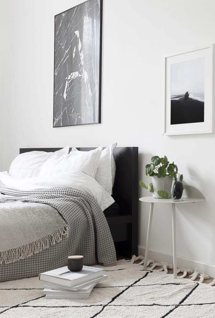 Ideia de decoração de quarto minimalista