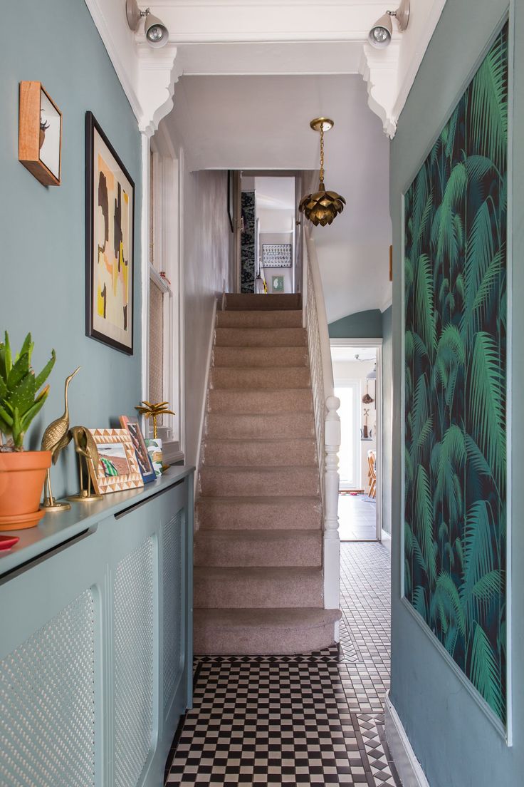 Entryway with serene tropical boho vibe