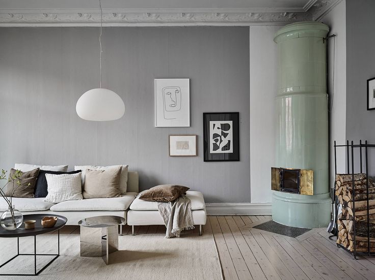 Grey home with a natural touch - via Coco Lapine Design blog