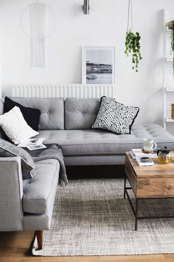 salon blanc et gris ambiance élégante minimaliste top idées copier 2018 #idea...