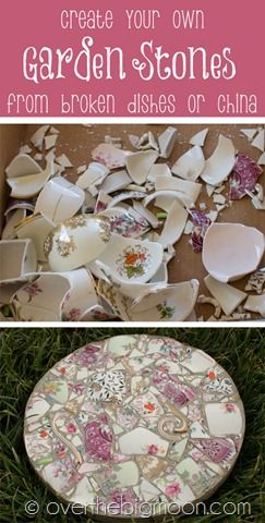 How to Create Beautiful Garden Stones - come see the tutorial on how I turned th...