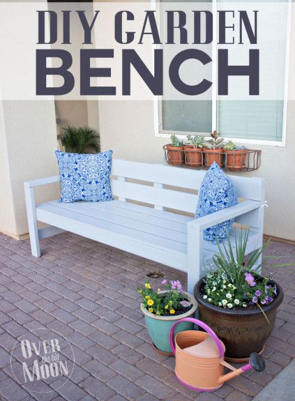 Super easy garden bench that can be put together in an afternoon