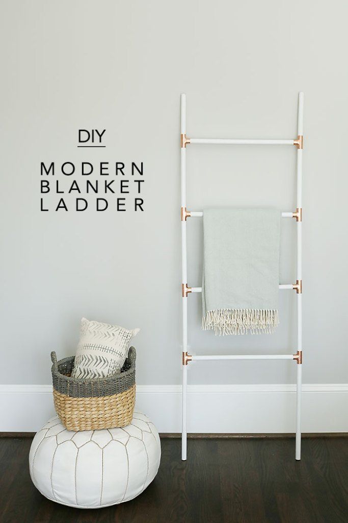 DIY Modern Blanket Ladder || Darling Darleen