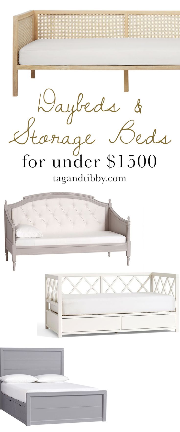 Daybeds & Storage Beds for Tweens priced under $1.5k