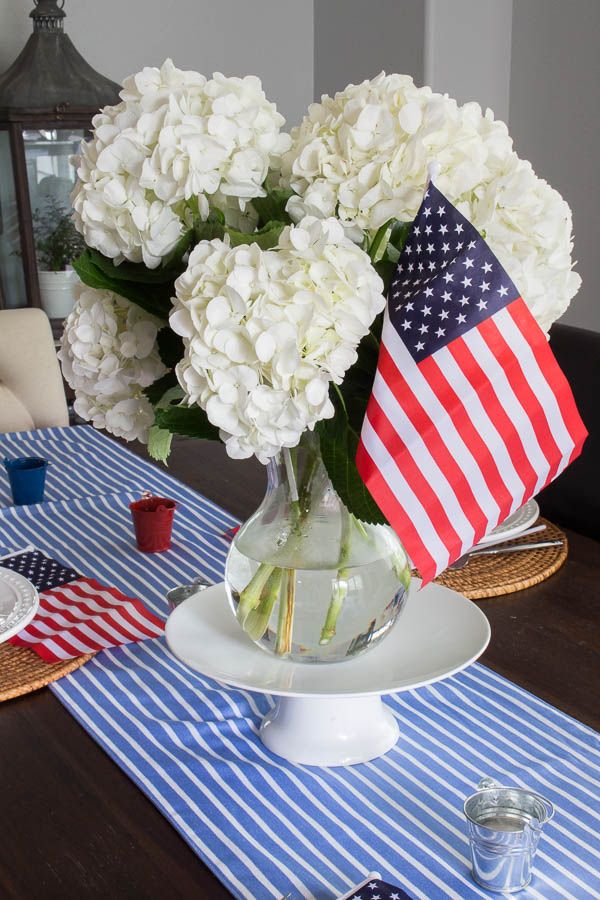 How to create a patriotic tablescape on a budget and other great patriotic decor...