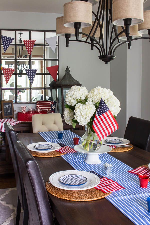How to create a patriotic tablescape on a budget and other patriotic decor ideas...