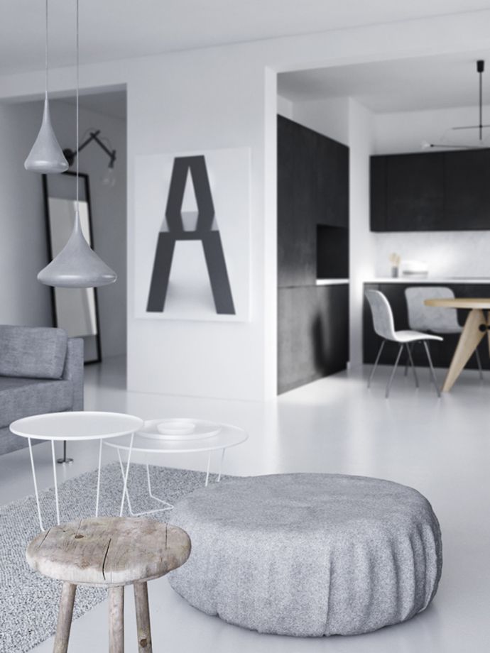 minimal grey home