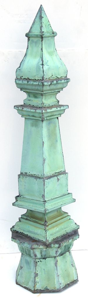 19th century copper roof finial