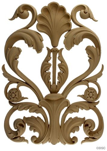 Acanthus & Leaves: Scroll Design - Ren. 18 1/2H X 14W - 5/8Relief