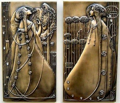 This is A wall plaque created by Mackintosh. You can see how Mackintosh incorpor...