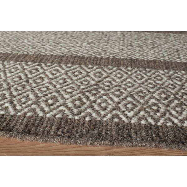 Sorrel Diamond Stripe Reversible Indoor Hand-woven Wool Rug (9' x 12')