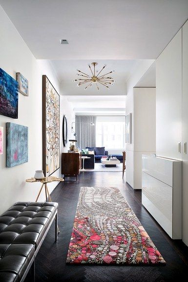 “The apartment has an oversized entrance gallery, which is typical of 1920s ap...