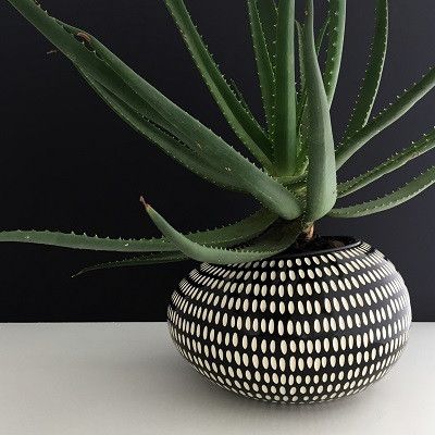 Black and White Pebble Pot Sharon Muir // ANTLER and MOSS