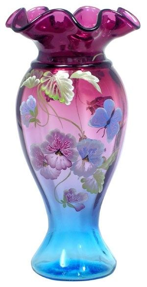 Fenton Art Glass Vase by catrulz