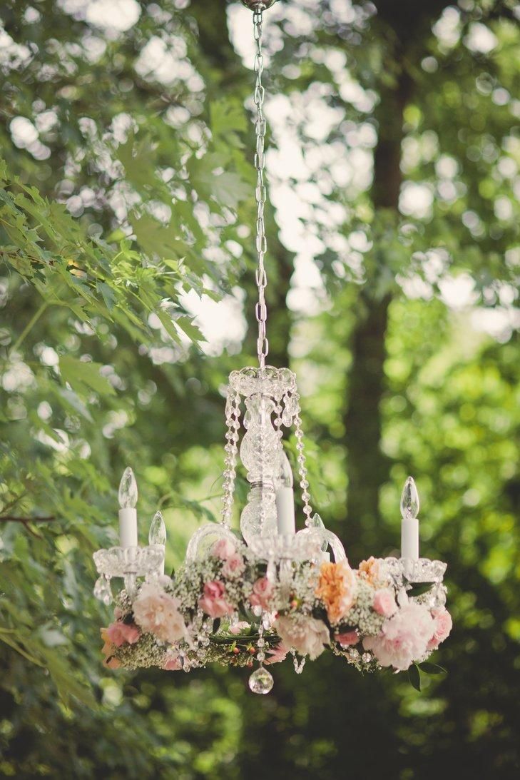 Fresh Flowers | 7 Beautiful Chandeliers That Steal the Show | www.theknot.com/.....