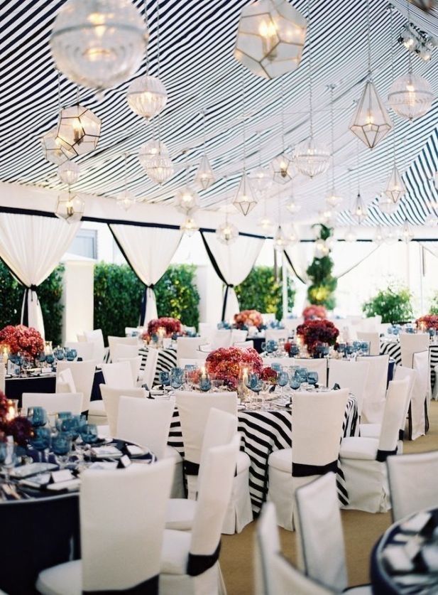 Wedding Ideas: 20 Cool Ways to Use Modern Stripes - The Most Adored Floral Weddi...