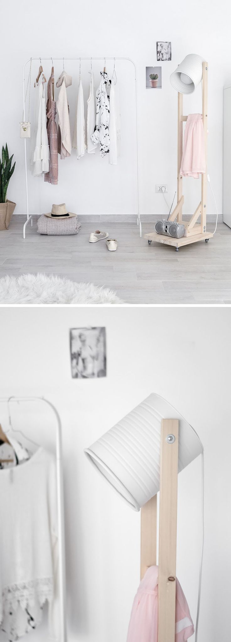 Design studio iLiui, have created this modern floor lamp that uses wood and matt...