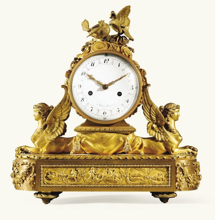 A GILT-BRONZE MANTEL CLOCK Attributed To GOUTHIÈRE PIERRE, AFTER A DESIGN BY FR...