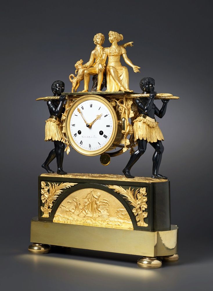 An Empire mantle clock of eight day duration by Pierre-Francois-Gaston Jolly, ci...