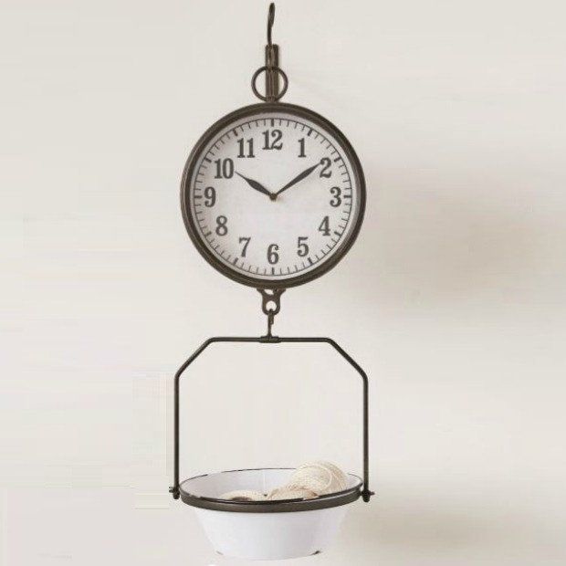 Enamel Hanging Produce Scale Clock
