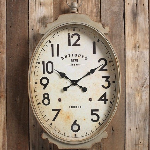 Large Oval Wall Clock