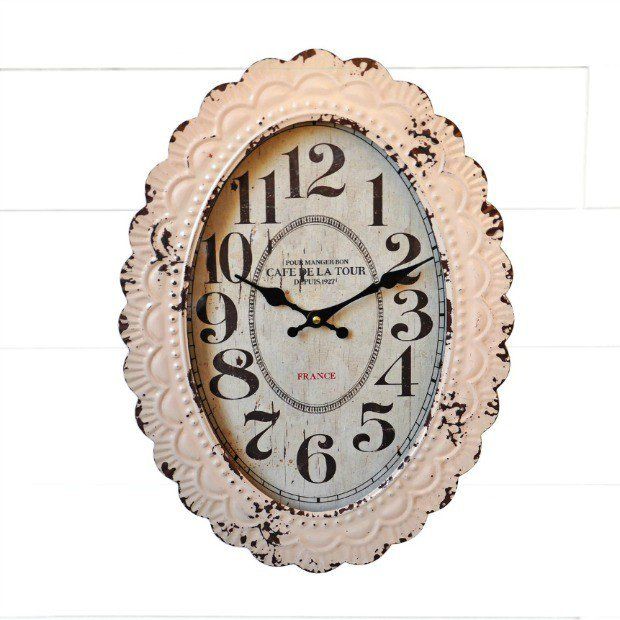 Shabby Chic Vintage Rose Clock