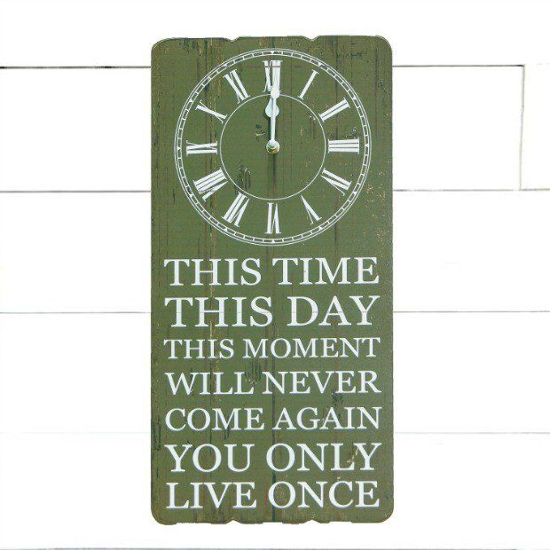 “You Only Live Once” Wall Clock