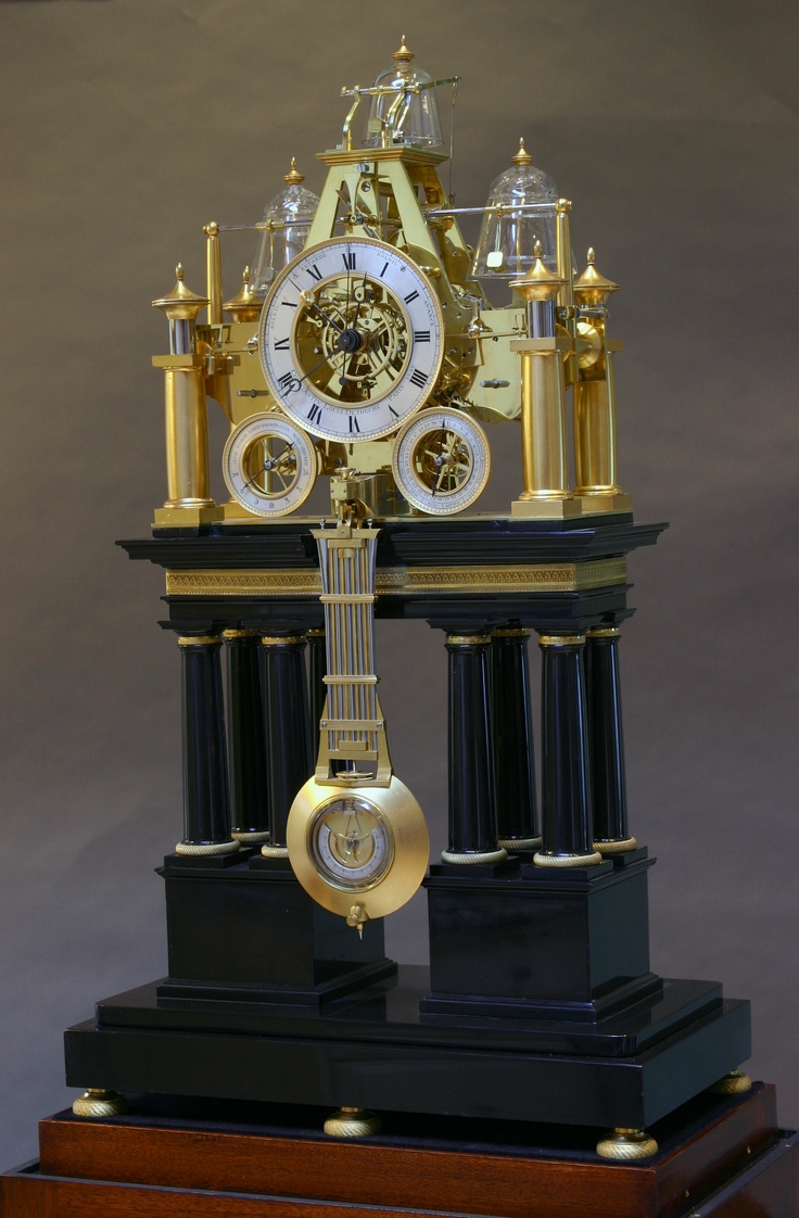 Rare French Astronomical Skeleton Clock by Constantin Detouche, circa 1842. | Ex...