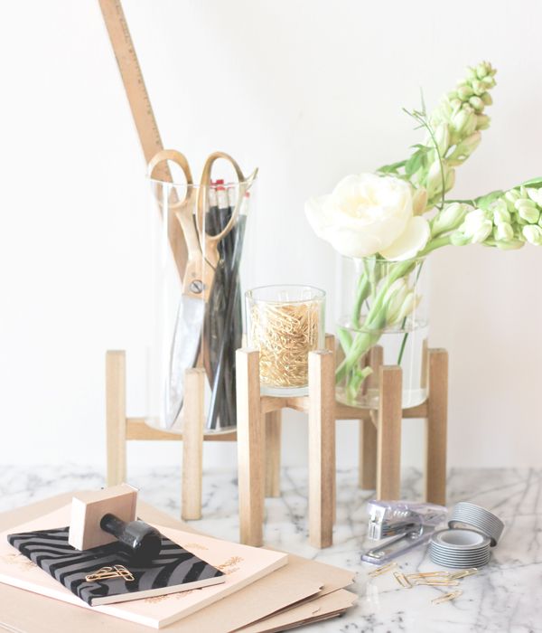DIY Tutorial: Raised Glass Desk Organizer by A Fabulous Fete for Oh So Beautiful...