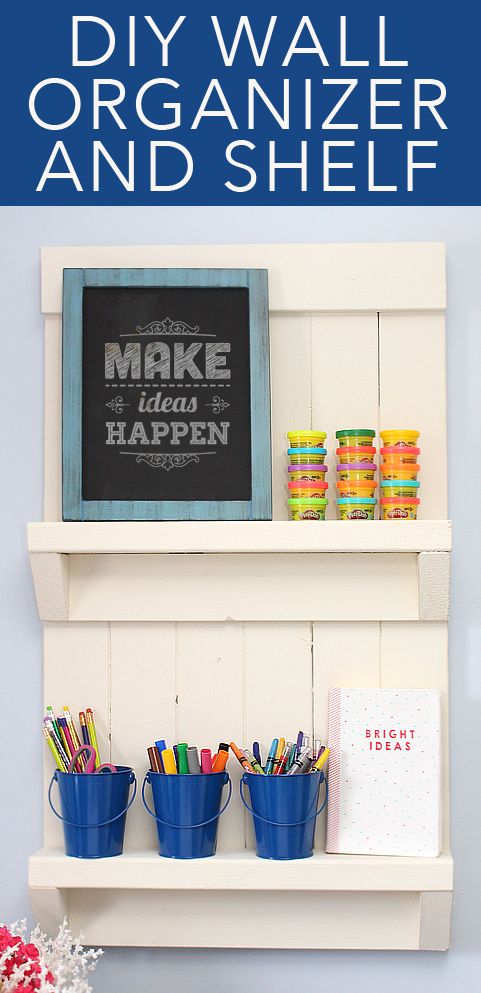 DIY wall shelf organizer tutorial