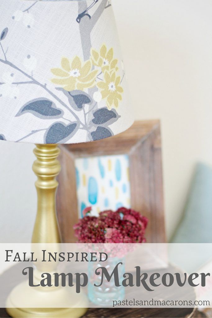 Fall Inspired Lamp Makeover by Pastels & Macarons. Easy to follow tutorial. #lam...