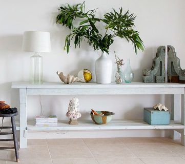 How to Build a No-Nails Console Table + Layering Milk Paint