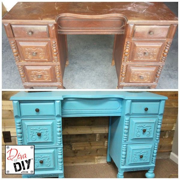 Let this desk makeover inspire you to bring beauty to the ugliest of pieces. I g...