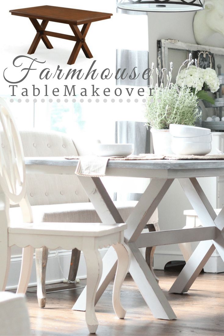 Painted Farmhouse Table in shades of gray - Take a new Better Homes and Gardens ...