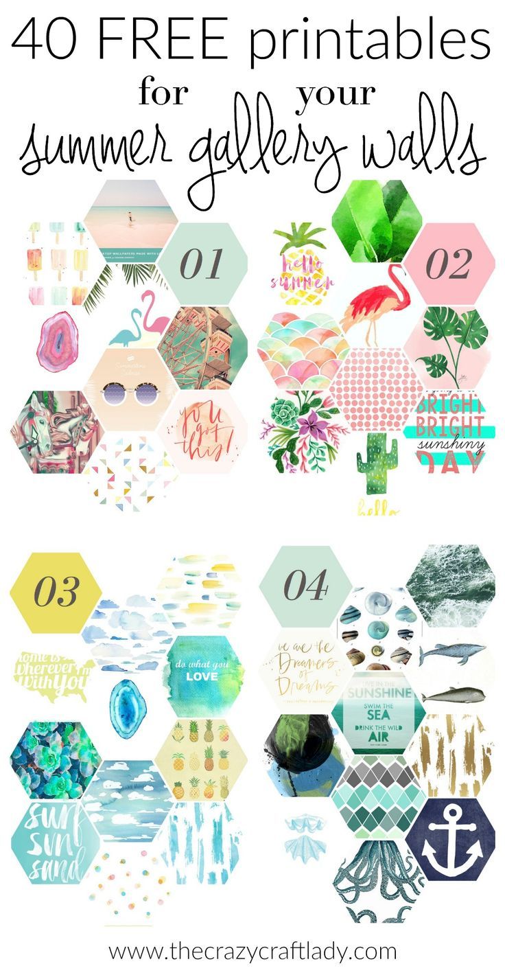 40 FREE printables for summer gallery walls - Summer is here! Swap out the pictu...